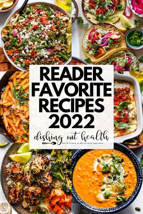 The top 10 reader favorite recipes from Dishing Out Health from 2022! These tried-and-true recipes were the most cooked, shared, and loved by readers all year long. You’ll find nourishing soups, weekday lunches, and restaurant-quality dinners that are sure to satisfy.  via @https://www.pinterest.com/jamievespa/ Weekday Meals Healthy, Cooking Light Magazine Recipes, Dishing Out Health, Weekday Lunches, Top Dinner Recipes, Unique Dinner Recipes, Cooking Light Magazine, Unique Dinner, Simple Family Meals