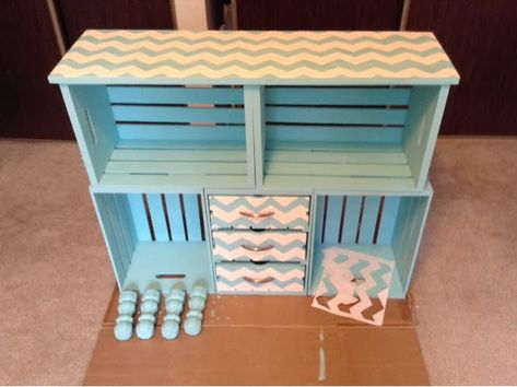 Diy Furniture Upgrade, Crate Shelf, Diy Dollar Store Crafts Projects, Crate Shelves Diy, Mirrors Decor, Mini Crates, Shelf Diy, Dollar Store Diy Organization, Crate Diy