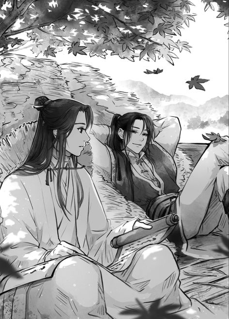 heaven official’s blessing/tiān guān cì fú book 1 art (hualian, xie lian, hua cheng, tgcf) Heaven Official's Blessing, English Novels, Prince Of Persia, Seven Seas, Penguin Random House, Heaven's Official Blessing, Light Novel, Interior Art, Book Illustration