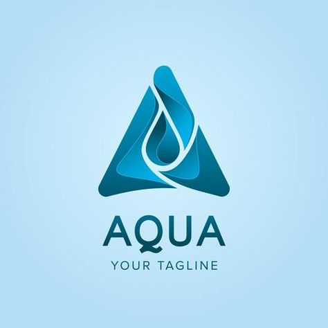 Aqua Logo Concept design Refilling Station, Logo Concept Design, Aqua Logo, Gradient Color Design, Logo Reference, Logo Design Set, Water Logo, Logo Minimalist, Photoshop Tutorial Design