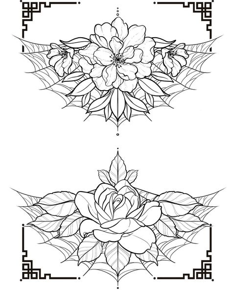 Mandala Sternum Tattoo, Rose Drawing Tattoo, Sternum Tattoo, Chest Piece Tattoos, Tattoo Stencil Outline, Tattoo Design Book, Tattoo Art Drawings, Tattoo Outline, Mandala Tattoo