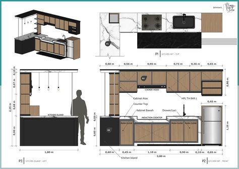 detail drawing kitchen set #interiordesign #kitchendesign Drawing Kitchen, Detail Drawing, Instagram Kitchen, Kitchen Dimensions, 2d Design, Detailed Drawings, Kitchen Set, Design Kitchen, Kitchen Sets