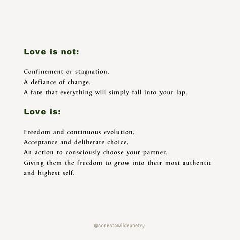 Love isn’t about confinement or resisting change. It’s not a passive hope that everything will just work out. 🚫❌ Love is freedom, a journey of continuous evolution. It’s about acceptance, making deliberate choices, and actively choosing your partner every day. 💞✨ Love empowers, allowing both to grow into their most authentic and highest selves. Are you feeling caged or free in your relationships? Are you moving forward or standing still? Take some time to check in with yourself and honor t... Love Is Freedom, Check In With Yourself, Check In, Moving Forward, Work Out, Evolution, How Are You Feeling, Feelings, Let It Be