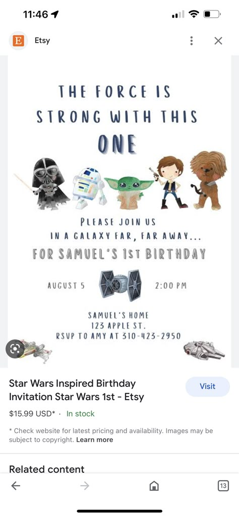 One With The Force First Birthday Invitations, Star Wars One With The Force Birthday, Star Wars First Birthday Invitation, Nerdy First Birthday Party Ideas, Force Is Strong With This One Party, 1 With The Force Birthday, Baby Boy 1st Birthday Party Themes Star Wars, One Year Old Star Wars Birthday, One Year Old Birthday Party Boy Star Wars