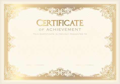 Awards Certificates Design, Academic Poster, Certificate Layout, Student Certificates, Art Certificate, Blank Certificate, Free Certificate Templates, Certificate Background, Free Certificates