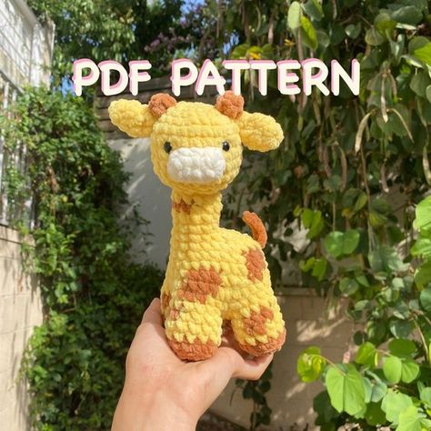 CROCHET PDF PATTERN: Baby Giraffe Crochet toys patterns free amigurumi #crochettoyspatternsfreeamigurumi #crochet #crochettoy #crochetpattern #crochetpatterns 1.733 Yellow Crochet Toys, Crochet Patterns Giraffe, Free Fluffy Crochet Patterns, How To Crochet A Giraffe, Free Giraffe Crochet Pattern, Giraffe Amigurumi Free Pattern, Crochet Animals Free Patterns Amigurumi, Giraffe Crochet Pattern Free, Thick Yarn Crochet Patterns