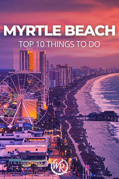 Are you searching for a quality vacation spot with a ton of variety? Then, Myrtle Beach is the place to be! Located in the beautiful state of South Carolina, Myrtle Beach invites all to explore breathtaking beaches, experience thrilling entertainment and visit one-of-a-kind attractions. South Carolina Myrtle Beach, Myrtle Beach Things To Do, Visit South Carolina, Myrtle Beach Trip, Myrtle Beach Boardwalk, Broadway At The Beach, South Carolina Travel, Orlando Beach, Myrtle Beach Vacation