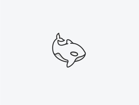 Whale? nah its an orca by Ridho Fiesta #Design Popular #Dribbble #shots Simple Orca Drawing, Cute Orca Tattoo, Small Orca Tattoo Simple, Cute Orca Drawing, Cute Whale Tattoo, Orca Doodle, Orca Tattoo Simple, Orca Drawing, Orca Whale Tattoo