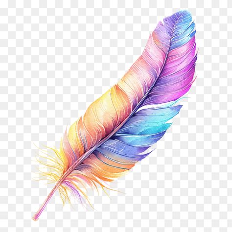 Watercolor Rainbow Feather Clipart Rock Clipart, Feather Clipart, Rainbow Feather, Wooden Mailbox, Thanksgiving Cornucopia, Yellow Backpack, Kawaii Clipart, Cute Piglets, Watercolor Feather