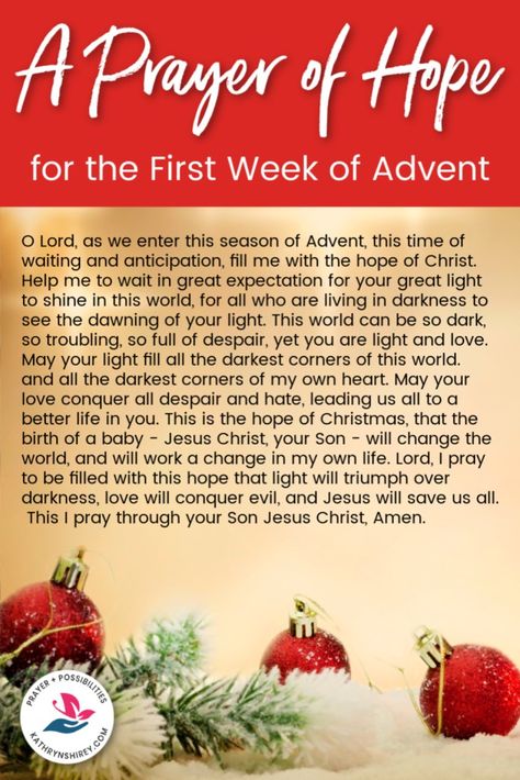 First Sunday Of Advent Hope, Advent Prayers Catholic, Advent Wreath Prayers, Prayer For Hope, Advent Catholic, Advent Hope, Advent Scripture, Advent Prayers, Advent Readings