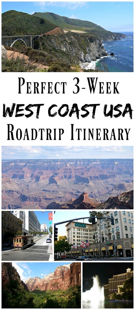 PIN FOR LATER: The Perfect 3-Week West Coast USA Roadtrip Itinerary! Start in San Francisco, then drive down the Pacific Coast Highway through Big Sur to Pismo Beach. From there you go to Beverly Hills, Phoenix, Sedona, Grand Canyon, Zion National Park, and Las Vegas! The most epic North American roadtrip itinerary! Roadtrip Europa, Usa Roadtrip, California Camping, West Coast Road Trip, Pismo Beach, American Road Trip, California Travel Road Trips, National Parks Usa, Pacific Coast Highway