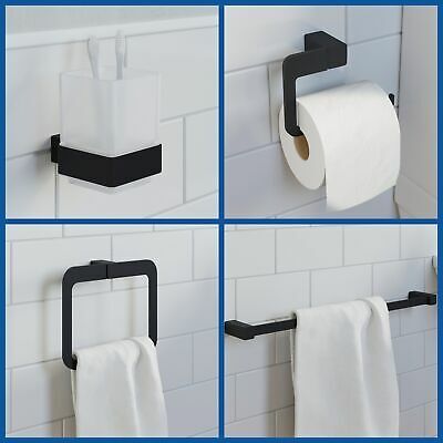 Black Bathroom Fittings, Bathroom Black Towel Rail, Black Toilet Handle, Toilet Roll Holder Black, Bathroom Towel Hook, Black Towel Rail, Wc Bathroom, Black Heated Towel Rail, Small Shower Room