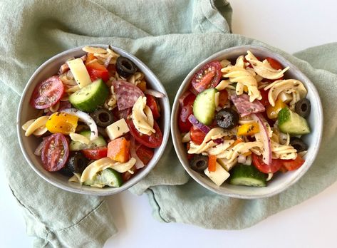 Macro Friendly Pasta Salad Lunch Macro Friendly, Macros Meal Plan, Macro Friendly Tortellini, Macro Friendly Pasta Salad, Macro Friendly Chicken Pasta, Macro Friendly Big Mac Salad, Macro Nutrition, Chickpea Pasta, Fruit Salad Easy