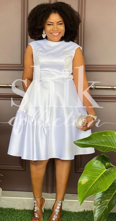 White Dress Styles For Church, White African Dresses For Women, Ankara Dress Styles For Church, Dresses For Church, Lace Dress Classy, Fancy Short Dresses, Classy Short Dresses, Chic Dress Classy, African Dresses For Kids