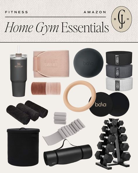 Gym Home Equipment, Aesthetic Workout Equipment, Gym Gear Women, Gym Bag Essentials Women, Workout Supplies, Becky Hillyard, Home Gym Essentials, Workout Room Home, Mini Gym