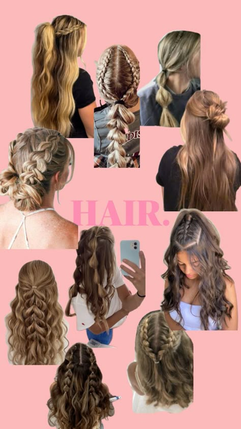 Cute Promotion Hairstyles, Hairstyles Out Of Face, Cute Summer Hairstyles For Teens, Cute Summer Hairstyles, Hairstyle Examples, Sport Hair, Quick Natural Hair Styles, Cute Simple Hairstyles, Beach Hairstyles For Long Hair