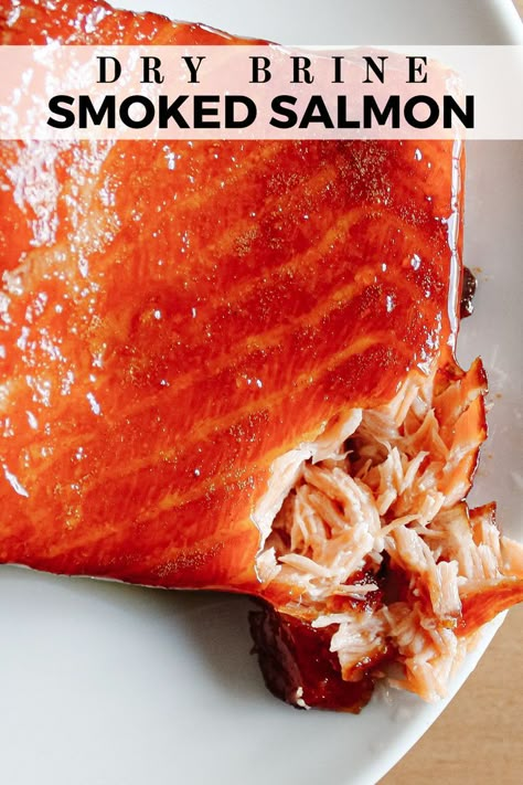 smoked salmon Dry Brine Smoked Salmon, Pellet Smoker Salmon, Smoker Fish Recipes, Best Smoked Salmon Recipe, Hot Smoked Salmon Recipes, Smoked Salmon Rub, Chicken Smoker Recipes, Easy Dinner Party Menu Ideas, Smoked Food Ideas