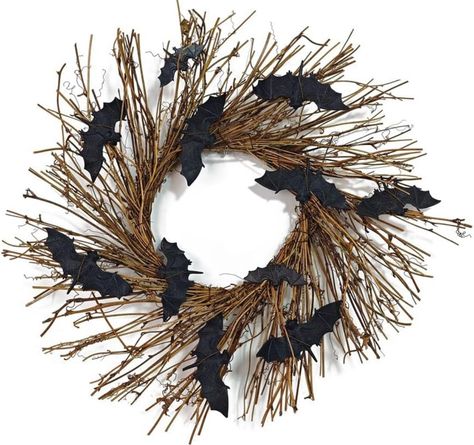 Halloween Wreath, Artificial Halloween Bats Grapevine Wreath, Pre-Lit Black Twig Halloween Wreath with Bats, Halloween Sparkling Hanging Decorations for Front Door Indoor Outdoor Halloween Party : Home & Kitchen #amazonaffiliatelink #amazon #amazondeals #halloween #wreath contains affiliate link Halloween Decorations Wreaths, Outdoor Halloween Parties, Halloween Decor Diy, Wreath Hanging, Black Wreath, Adornos Halloween, Swag Wreath, Wreath Halloween, Twig Wreath