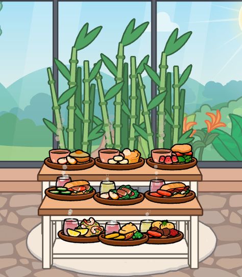 Toca Boca Meal Ideas, Toca Boca Meals, Flamingo Balloons, Toka Boka, Free House Design, Meals Ideas, Adorable Homes Game, Create Your Own World, Room Ideas Aesthetic