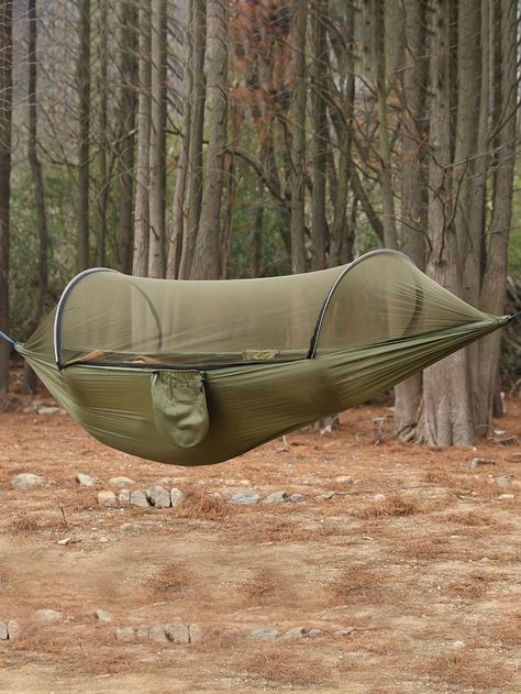 One Portable  Green Hammock With High Density Mosquito Net For Outdoor Camping And LeisureI discovered amazing products on SHEIN.com, come check them out! Table Top Dishwasher, Mini Dishwasher, Trampoline Tent, Fall Decor Bedroom, Hammock With Mosquito Net, Foldable Furniture, Double Hammock, Bean Bag Sofa, Small Apartment Living Room