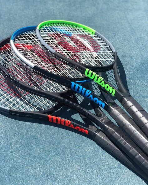 Wilson Tennis on Instagram: “Clash - Control Pro Staff - Precision Ultra - Power Blade - Feel ❤️🖤💙💚” Wilson Tennis, Tennis Aesthetic, Pro Tennis, Tennis Equipment, Tennis Racquets, Lawn Tennis, Racquets, Tennis Racquet, Tennis Players