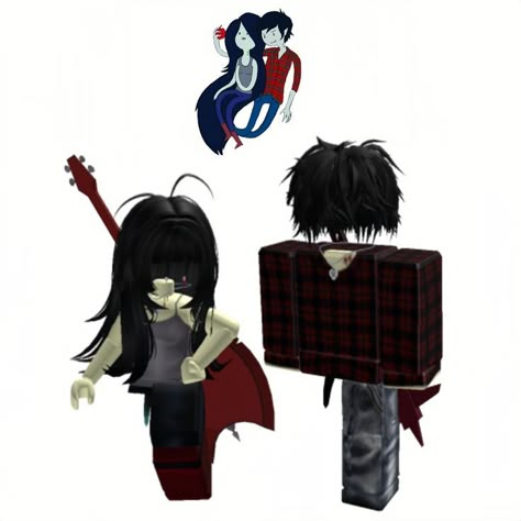 Marceline Roblox Avatar, Matching Roblox Avatars Couple Codes, Roblox Couple Outfits, Matching Roblox Outfits, Matching Roblox Avatars, Roblox Matching Outfits, Couple Cosplay, Emo Roblox Avatar, Roblox Guy