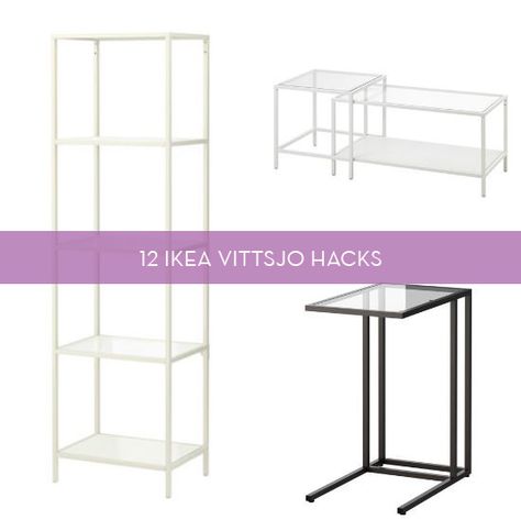 The IKEA VITTSJO is an incredibly versatile piece of furniture. Check out some ways you can hack it this weekend! Vittsjo Hack, Ikea Vittsjo, Ikea Ideas, Decorating Bathroom, Room Of One's Own, Diy Ikea Hacks, Bella Vista, Interior Design Diy, Furniture Makeovers