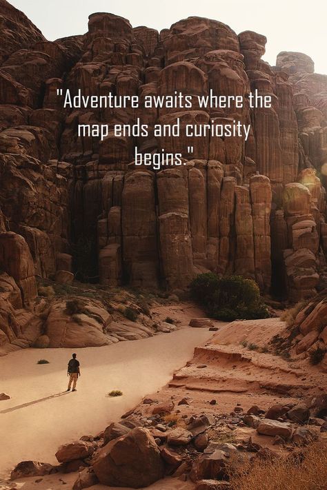 "Image displaying the quote 'Adventure awaits where the map ends and curiosity begins.' Encouraging exploration and curiosity-driven adventures." New Experiences Quotes Adventure, New Experiences Quotes, Curiosity Quotes, Experience Quotes, Rumi Love Quotes, Travel Captions, Travel Ads, Amazing Inspirational Quotes, Travel Quotes Adventure