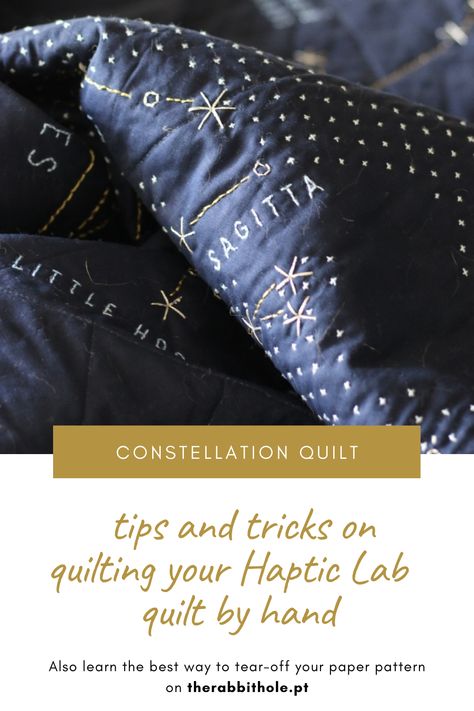 Haptic Lab Quilt, Constellation Embroidery Pattern, Haptic Lab Constellation Quilt, Constellation Quilt Pattern, Celestial Quilt, Moon Quilt Pattern, Constellation Nursery, Quilt By Hand, Celestial Bedroom