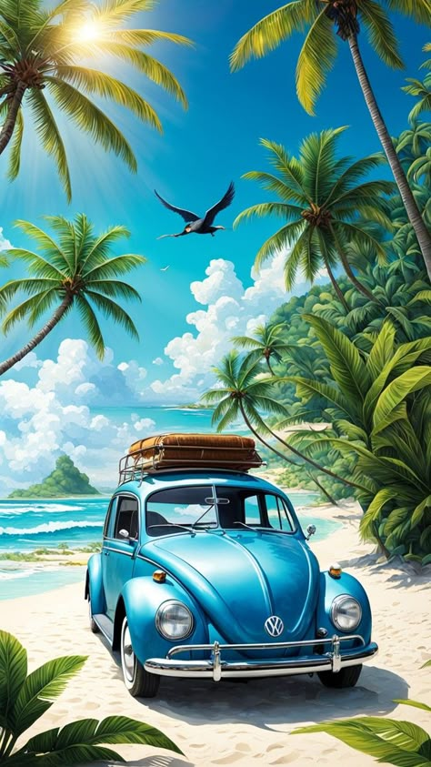 Aviation Humor Pilots, Beach Sublimation, Aviation Humor, Hippie Bus, Beach Cars, Vw Beetle Classic, Beach Buggy, Truck Art, Acrylic Painting Techniques