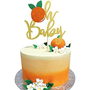 Little Cutie Cake, Cutie Cake, Cutie On The Way, Cutie Is On The Way, Citrus Baby, Peach Baby Shower, Orange Birthday, Orange Baby Shower, Wood Cake Topper