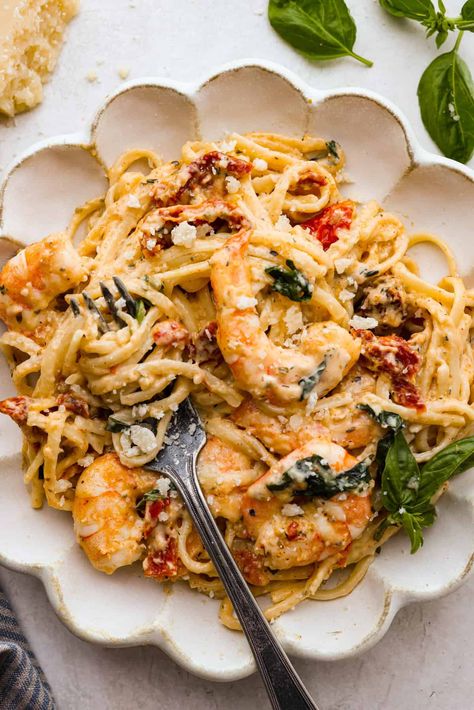 Marry Me Shrimp Pasta - The Recipe Critic Marry Me Chicken And Shrimp Pasta, Marry Me Shrimp Pasta Recipe, Chicken And Pierogies Recipes, Marry Me Shrimp Pasta, Pasta With Shrimp Recipes, Marry Me Shrimp, Shrimp With Pasta, Best Lobster Tail Recipe, Easy Bruschetta Recipe