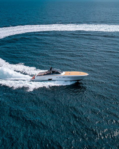 Itama 75: powering away. #FollowOurJourney Yacht Wallpaper, Yacht Aesthetic, Boat Wallpaper, Blue Aura, Speed Boat, Ocean Wallpaper, Ocean Vibes, Coastal Landscape, Old Money Aesthetic