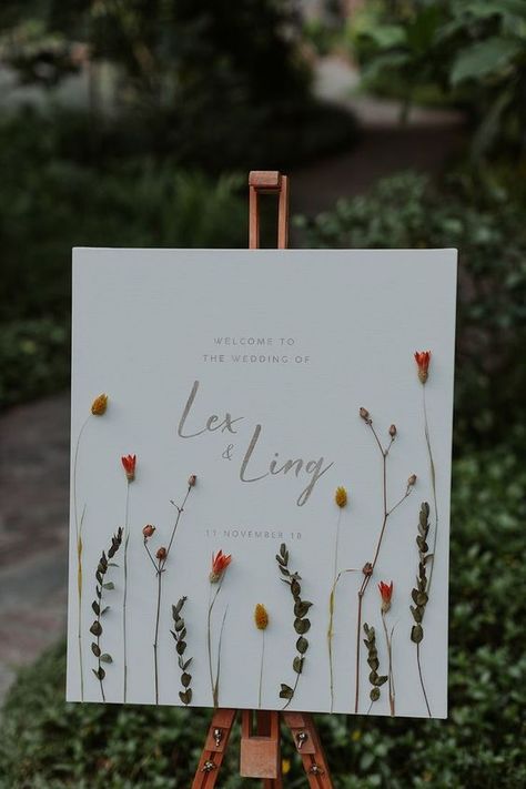 Ideas Bodas, Wedding Notebook, July Wedding, Ipoh, Wildflower Wedding, Wedding Welcome Signs, Wedding Mood, Wedding Signage, Greenery Wedding