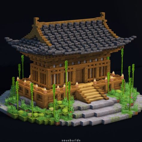 Japanese Roof Minecraft, Japanese Town Minecraft, Minecraft Japanese Style, Minecraft Sniffer Enclosure, Minecraft Umbrella, Asian Minecraft Builds, Minecraft Japanese Village, Minecraft Japanese Temple, Minecraft Fairycore