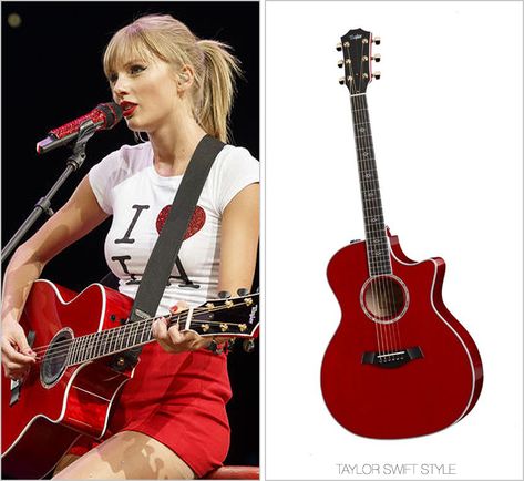 Taylor Swift Red Guitar, Taylor Swift Clothes, Country Taylor, Taylor Swift Painting, Taylor Swift Guitar, Eras Tour Poster, Nasa Scientist, Taylor Swift Costume, Taylor Swift 22