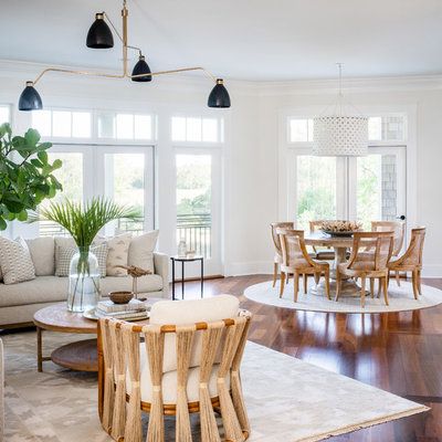 Pacific Palisades, L.A. - Transitional - Dining Room - New York - by Chango & Co. | Houzz Brazilian Cherry Hardwood Flooring, Cherry Hardwood Flooring, Living Room Hardwood Floors, Cherry Wood Floors, Living Room Wood Floor, Transitional Dining Room, Brazilian Cherry, Cherry Hardwood, Dream Cottage