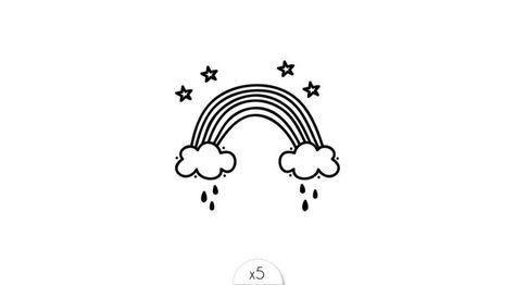 Rainbow Clouds Tattoo, Rainbow With Clouds Tattoo, Rainbow Tattoo Ideas Black And White, Black And White Rainbow Tattoo, Black Rainbow Tattoo, Black And White Rainbow, Rainbow Tattoo, Storm Tattoo, Rainbow After The Storm