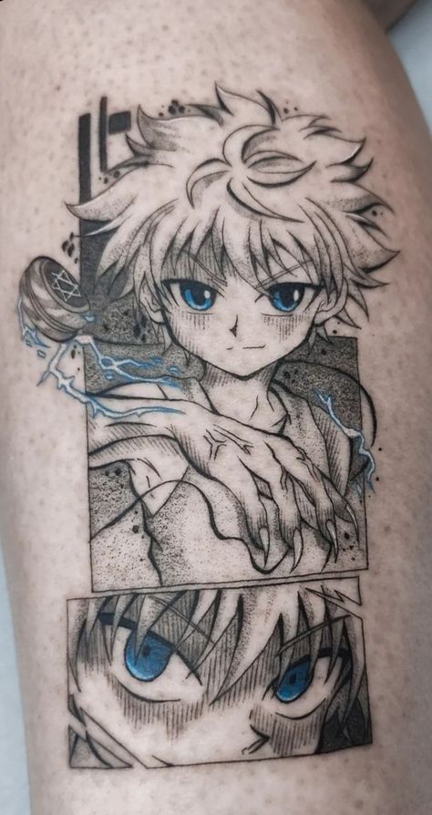 Killua Zoldyck Tattoo Ideas, Hunter X Hunter Tattoo Ideas Killua, Tattoo Ideas Hunter X Hunter, Hxh Tattoo Ideas Killua, Rimuru Tattoo, Hunter X Hunter Tattoo Killua, Killua Tattoo Ideas, Killua Tattoo Design, Hunter X Hunter Tattoo Design