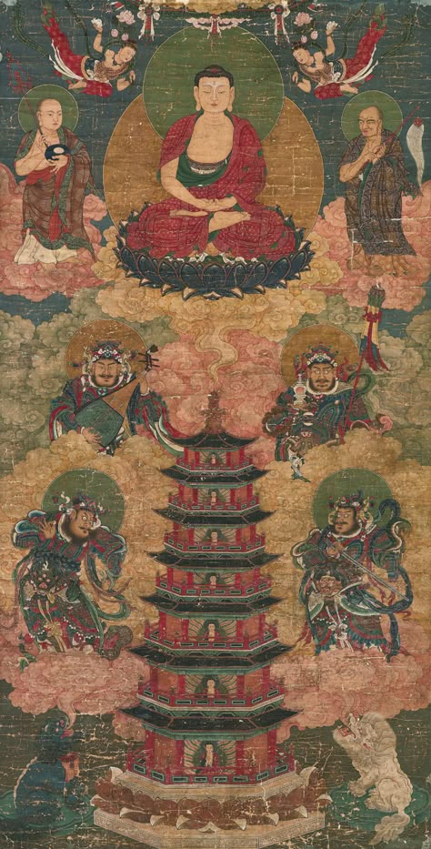 ANONYMOUS (16TH CENTURY) | BUDDHA AMITABHA | Christie's Buddhist Iconography, Amitabha Buddha, Chinese Art Painting, Tibetan Art, Cleveland Museum Of Art, Ming Dynasty, Buddha Art, Buddhist Art, God Art