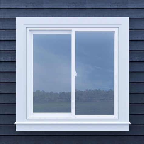 Pella 250 Series 47.5-in x 47.5-in x 3.25-in Jamb Left-operable Vinyl New Construction White Sliding Window Half Screen Included in the Sliding Windows department at Lowes.com Modern Window Casing Exterior, Modern Window Casing, Half Screen, Half Doors, Modern Balcony, Window Casing, Sliding Window, Sunroom Ideas, Solar Heating