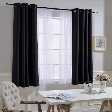 Black Blackout Curtains, Grey Blackout Curtains, Blackout Curtains Bedroom, Curtains For Living Room, Custom Drapes, Darkening Curtains, Room Darkening Curtains, Grommet Curtains, Room Darkening