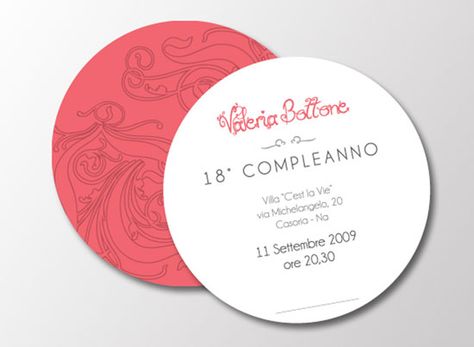 Unique use: Circle Business Cards birthday invitation. SO creative! Circle Business Card, Circle Business Cards, Creative Business Cards, Creative Circle, Business Card Designs, So Creative, Unique Fonts, Circle Shape, Card Designs