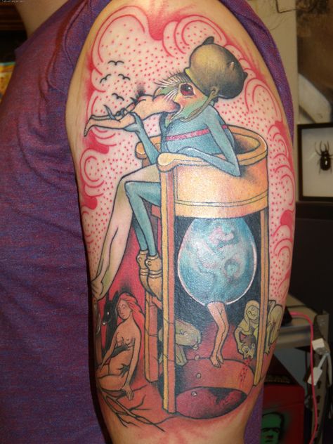 Garden Of Earthly Delights Tattoo, Hieronymus Bosch Tattoo, Bosch Tattoo, Cockatoo Tattoo, Hieronymus Bosch Paintings, Tattoo Stencil Designs, Hipster Tattoo, Nerdy Tattoos, S Tattoos