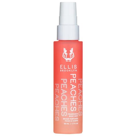 Mini PEACHES Fragrance Body Mist - Ellis Brooklyn | Sephora Ellis Brooklyn, Mini Fragrance, Body Fragrance, Peach Hair, Sweet Peach, Stone Fruit, Peach Orange, Orange Flower, Fragrance Mist