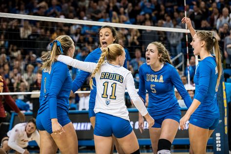 UCLA Women's Volleyball vs. USC @ Pauley Pavilion Ucla Volleyball, Women's Volleyball, Dream College, Women Volleyball, Beach Volleyball, Volleyball, Vision Board, Sports Jersey, University