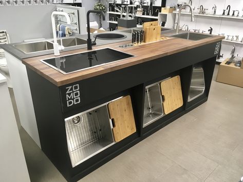 Kitchen Showrooms, Design Center Showroom, Kitchen Design Showrooms, Neon Lights Bedroom, Kitchen And Bath Showroom, Showroom Decor, Kitchen Sink Design, Modern Cupboard Design, Showroom Display