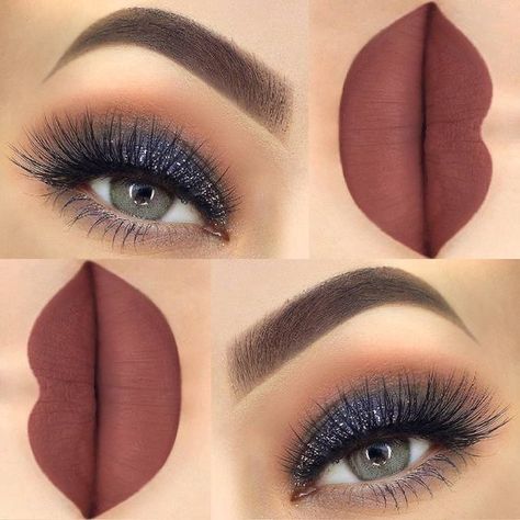 Shimmer Eye Look, Dark Lip Color, Matt Lipstick, Dark Lip, Lip Color Makeup, Eye Makeup Pictures, Color Makeup, Eye Makeup Steps, Basic Makeup