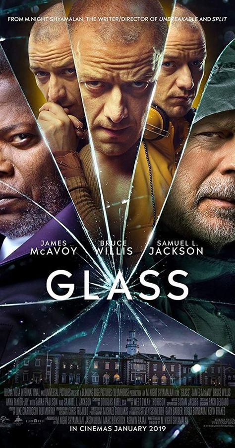 M.night Shyamalan, Glass Movie, Night Shyamalan, Jason Bourne, Movie Poster Wall, James Mcavoy, Movie Wallpapers, Bruce Willis, Cultura Pop