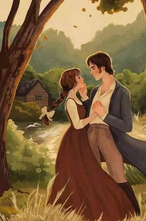 Pride And Prejudice Art, Elizabeth Darcy, Will And Elizabeth, Darcy And Elizabeth, Pride And Prejudice 2005, Jane Austen Books, Pinturas Disney, Classic Literature, Period Dramas